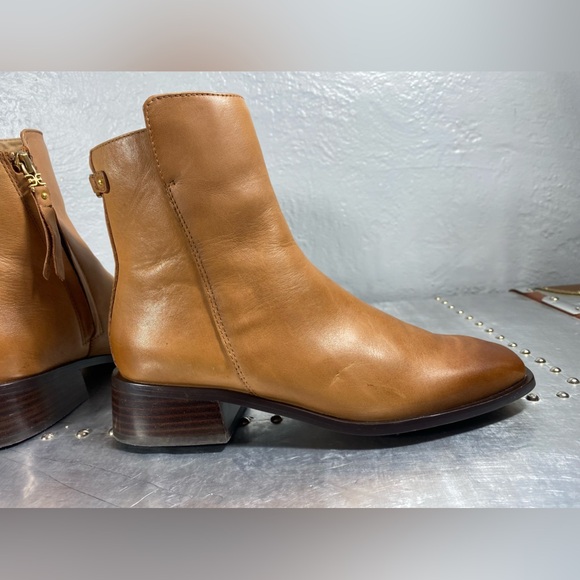 Thatcher Womens Leather Square Toe Ankle Boots - Picture 3 of 16